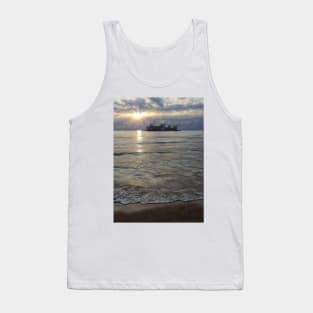 Turkish Delight. Kizkalesi girl castle at sunrise Tank Top